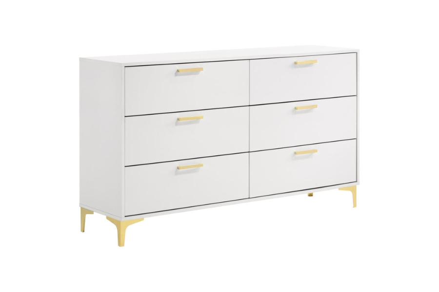 Kendall 6-drawer Dresser White 224403