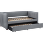 Brodie Upholstered Twin Daybed with Trundle Grey 300554