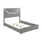 Ives Eastern King Panel Bed LED Headboard Grey High Gloss 224971KE Comming Soon