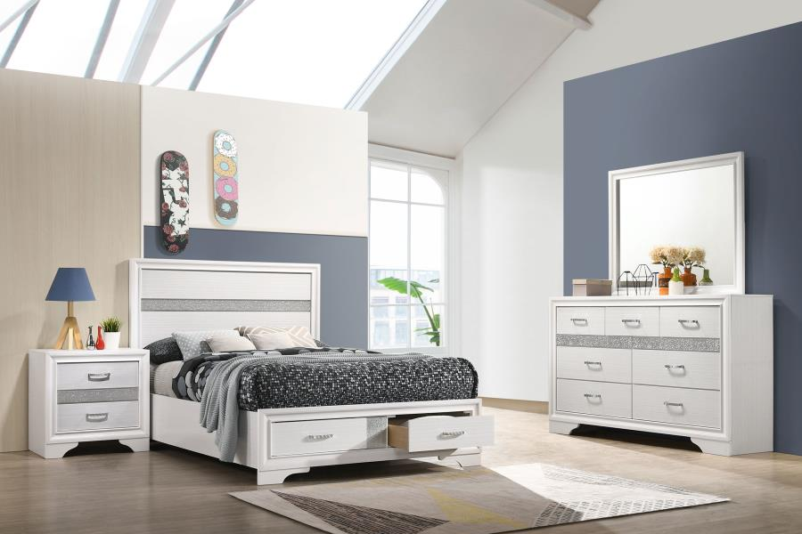 Miranda 4-piece Full Bedroom Set White	205111F-S4