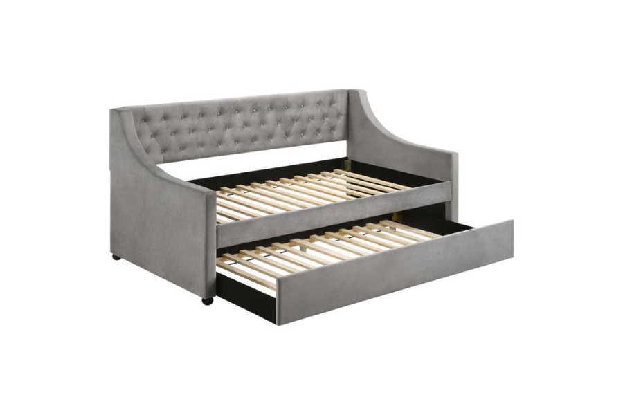 Chatsboro Upholstered Twin Daybed with Trundle Grey 305883