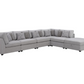 Cambria 6-piece Upholstered Modular Sectional Sofa Grey	551511-SET