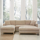 Caspian Fabric Sectional with Ottoman Floor Model