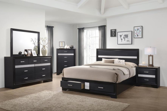 Miranda 4-piece Full Bedroom Set Black 206361F-S4