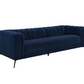 Chalet Upholstered Tuxedo Arm Tufted Sofa Blue 509211