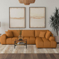 Camacho Upholstered Chaise Sectional Sofa Orange 503975 Comming Soon