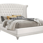 Barzini Upholstered Queen Wingback Bed White 300843Q