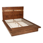 Cama Queen con paneles Winslow Wood en nogal ahumado y grano de café 223250SKE-S5 