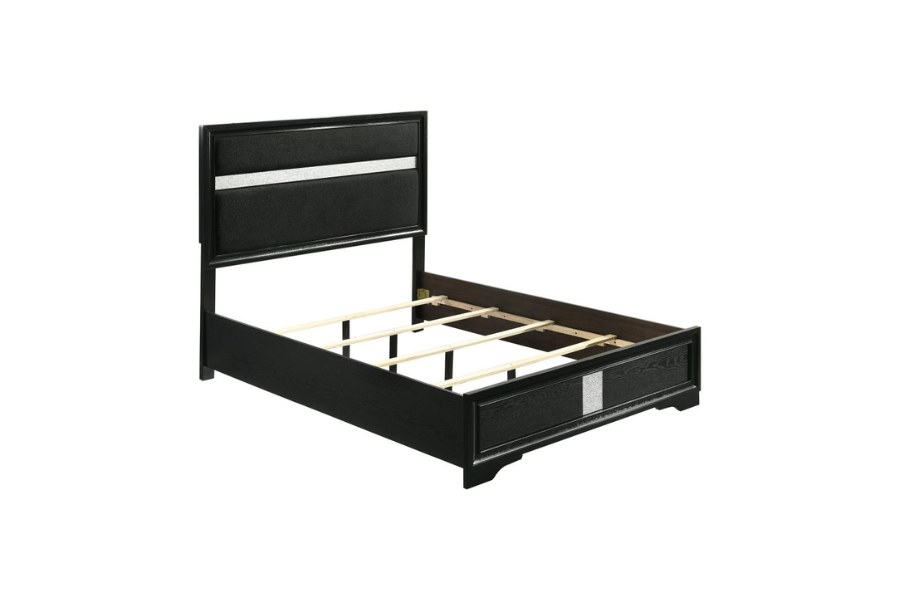 Miranda 54-inch Upholstered Full Panel Bed Black 206360F Comming Soon