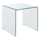 Ripley Squared Tempered Bent Glass Side End Table Clear 705327