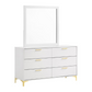 Kendall 6-drawer Dresser with Mirror White 224403M