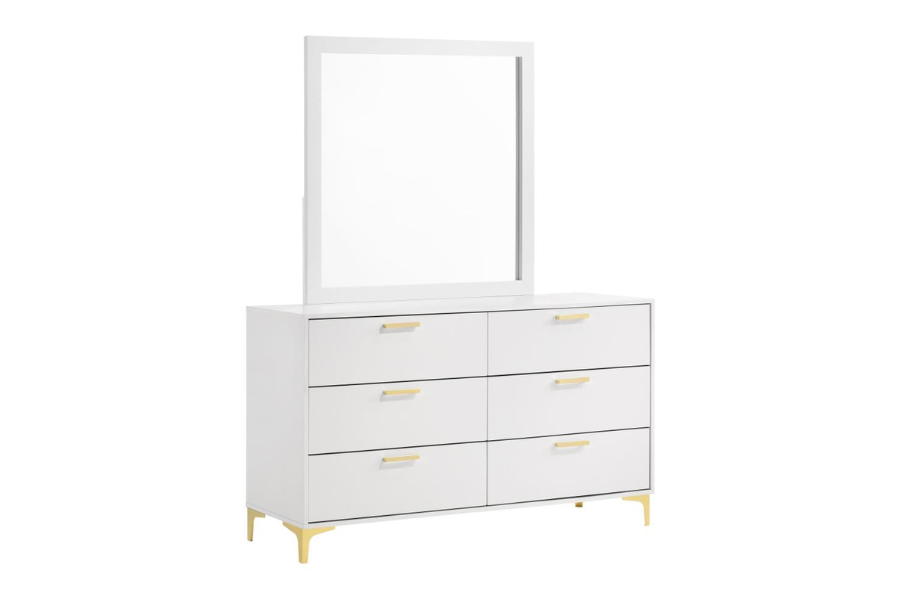 Kendall 6-drawer Dresser with Mirror White 224403M