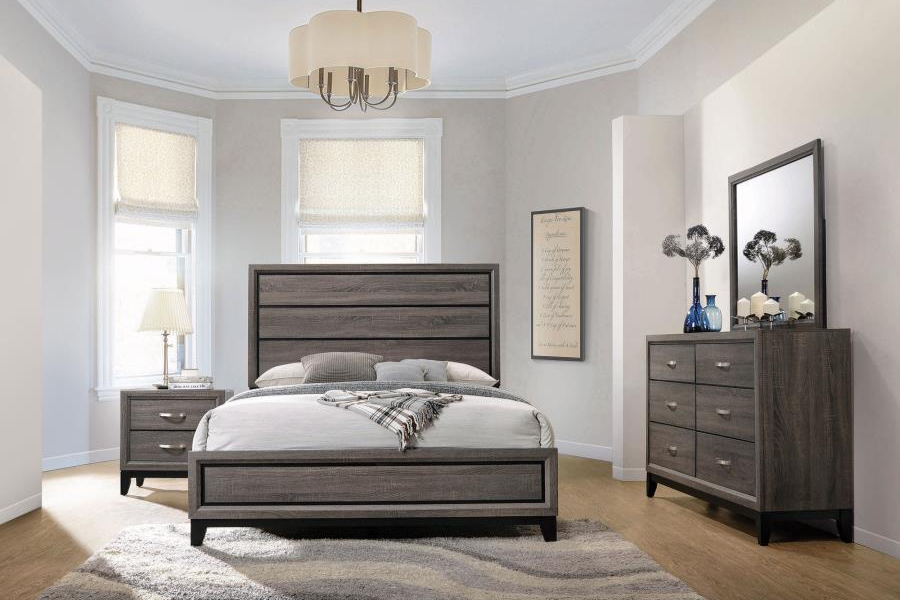 Watson 4-piece Eastern King Bedroom Set Grey Oak  212421KE-S4