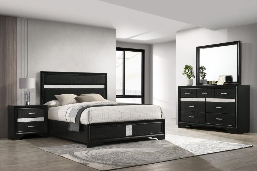 Miranda 4-piece Eastern King Bedroom Set Black 206360KE-S4 Coming soon