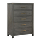 Kieran 5-drawer Bedroom Chest Grey 224745