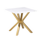 Visalia Faux Marble Top Stainless Steel End Table Gold 710217