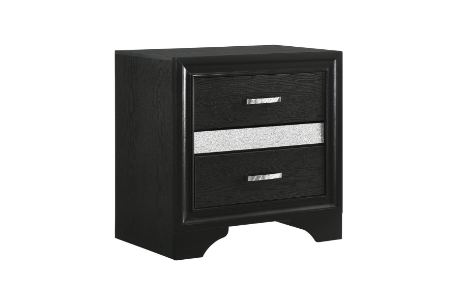 Miranda 2-drawer Nightstand Black	206362