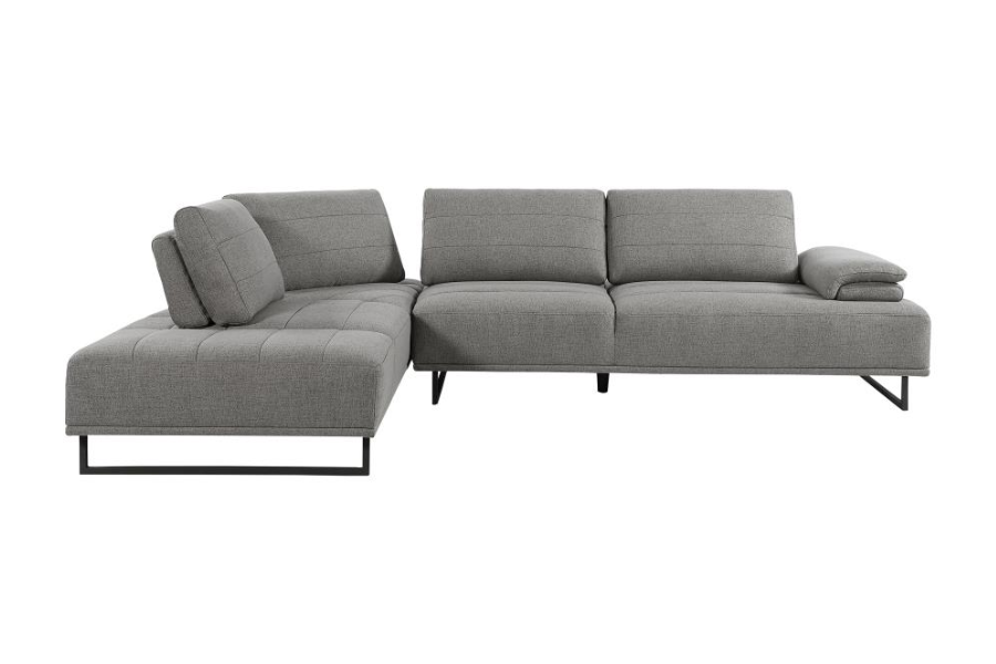 Arden Upholstered Sectional Sofa with Adjustable Back Taupe 508888