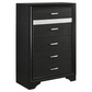 Miranda 5-drawer Bedroom Chest Black 206365