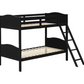 Arlo Wood Twin Over Twin Bunk Bed Black 405053BLK