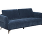 Lively Chenille Upholstered Modern Track Arm Sofa Blue 509041