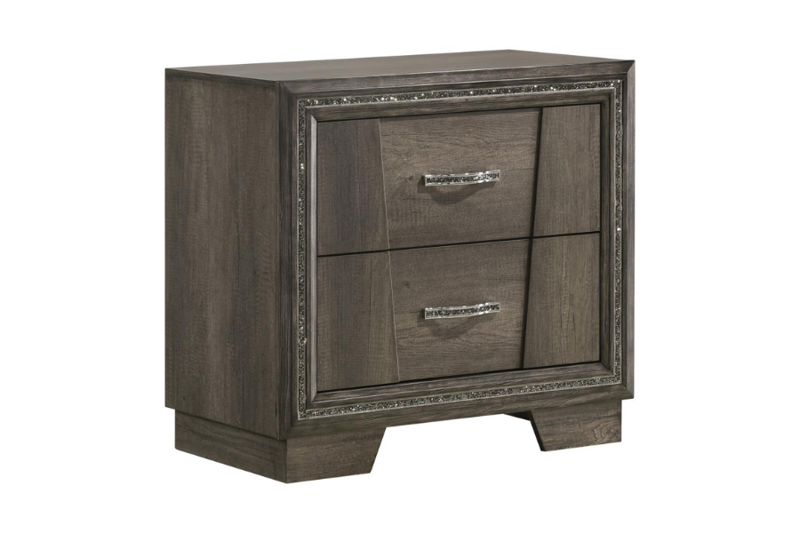 Janine 2-drawer Nightstand Grey 223552