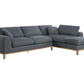 Persia Upholstered Track Arm Sectional Sofa Grey 508857