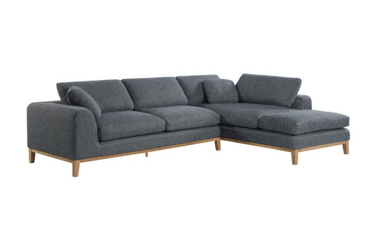 Persia Upholstered Track Arm Sectional Sofa Grey 508857