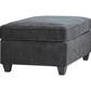 Mccord Rectangular Upholstered Ottoman Dark Grey 509348