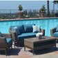 Southfield 4 Pc Aluminum Wicker Sofa Set