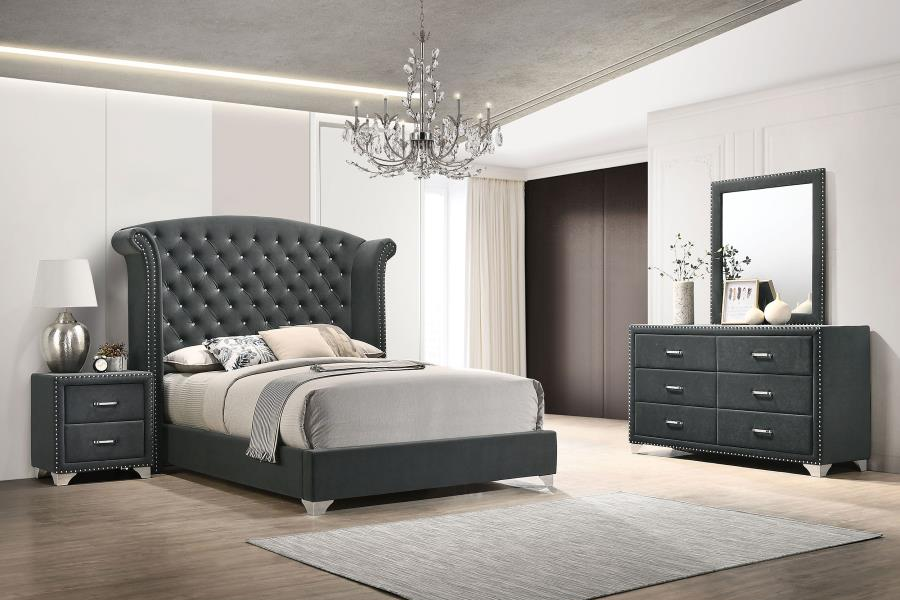 Melody 4-piece California King Bedroom Set Grey Coming Soon