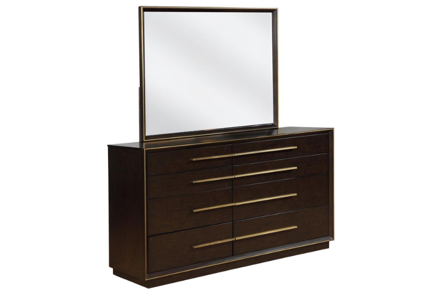 Durango 8-drawer Dresser with Mirror Smoked Peppercorn 223263M