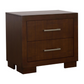 Jessica 2-drawer Nightstand Cappuccino 200712