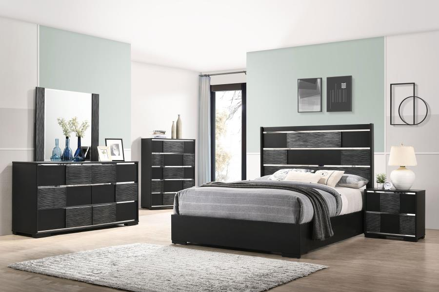 Blacktoft 5-piece Eastern King Bedroom Set Black 207101KE-S5