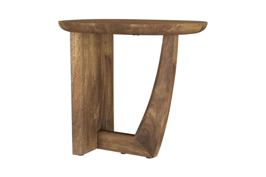 Fletcher Oval Solid Mango Wood Accent Side Table Brown 930029 Comming Soon