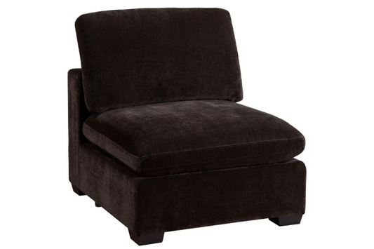 Lakeview Upholstered Armless Chair Dark Chocolate 551464