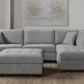 Thomasville Miles Fabric Sectional with Storage Ottoman