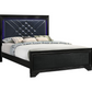 Cama California King con paneles LED Penelope Wood Midnight Star 223571KE Próximamente 