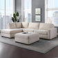 Abilen Fabric Sectional with Storage Ottoman