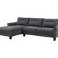 Caspian Upholstered Curved Arm Chaise Sectional Sofa Grey 509540