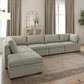 Thomasville Tisdale Modular Sectional 6-piece Boucle with Storage Ottoman