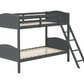 Arlo Wood Twin Over Twin Bunk Bed Grey 405053GRY