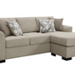 Storey Upholstered Sleeper Sectional Chaise Sofa Camel 504778