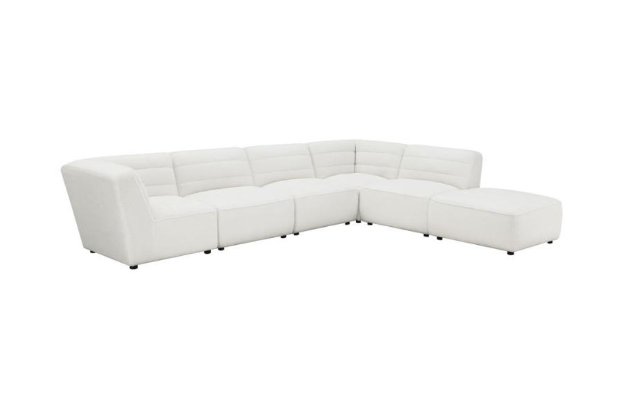 Sunny 6-piece Upholstered Modular Sectional Sofa Natural	551621-SET