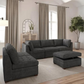 Thomasville Tisdale Modular Sectional 6-piece Boucle with Storage Ottoman