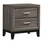 Watson 2-drawer Nightstand Grey Oak 212422