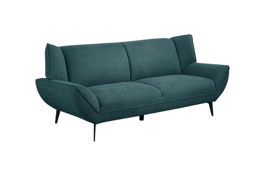 Acton Upholstered Flared Arm Sofa Teal Blue	511161