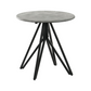 Hadi Round SmartTop Side End Table Cement and Gunmetal 736177