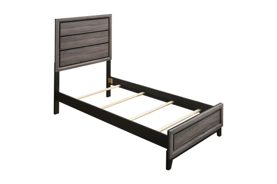 Watson Wood Twin Panel Bed Grey Oak 212421T