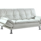 Dilleston Upholstered Tufted Convertible Sofa Bed White 300291